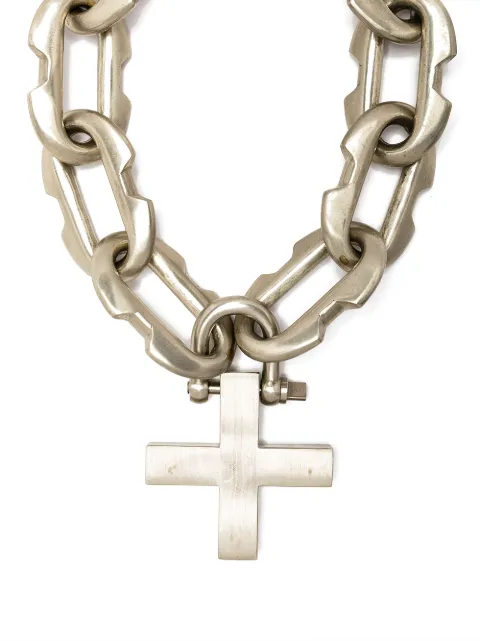 Parts of Four Massive Deco Link necklace Silver 9311MZ