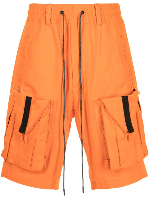 Mostly Heard Rarely Seen Zipoff cargo shorts Orange MH02BABS04