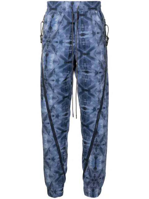 Mostly Heard Rarely Seen Kaleidoscope zipped jogging trousers Blue MH02BAB03