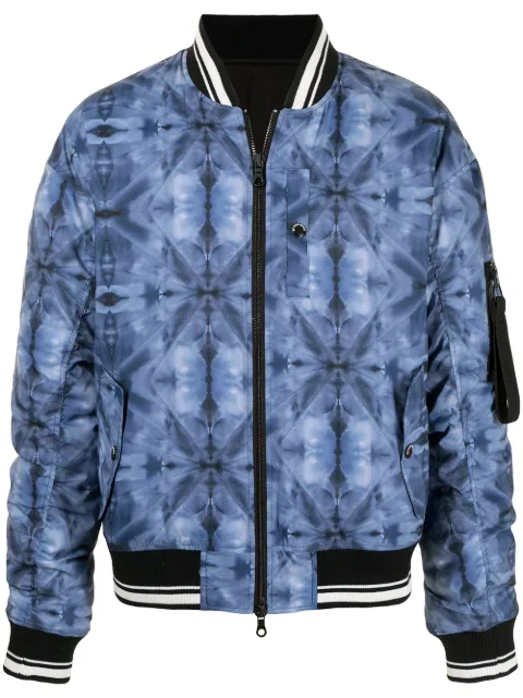 Mostly Heard Rarely Seen Kaleidoscope bomber jacket Blue MH02BAX03