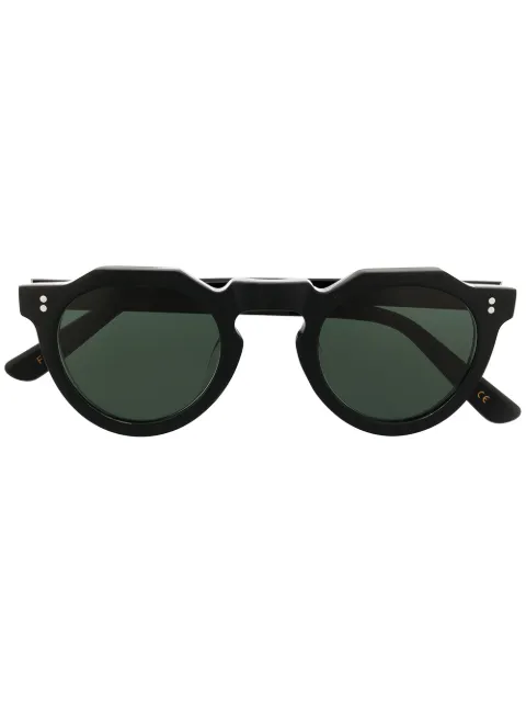 Lesca round frame sunglasses Black PICA