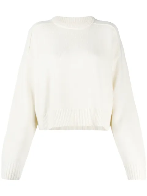 LouLou de Saison cropped knit jumper Neutrals NEWBRUZZI