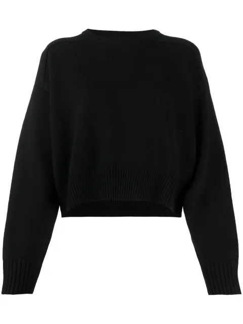 LouLou de Saison cropped knit jumper Black BRUZZI