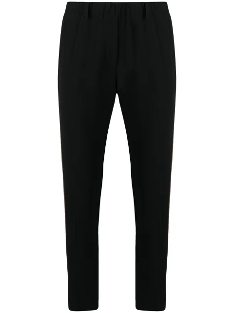 Blanca Vita side-strip slim trousers Black PERLA1222AGATA161548