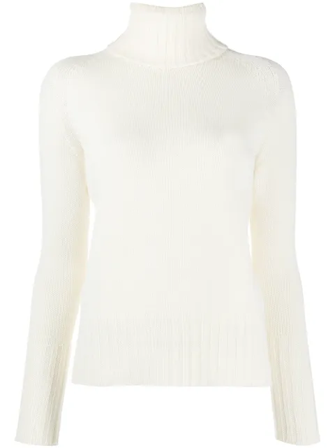 Drumohr roll neck jumper White L5M114T