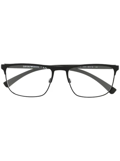Emporio Armani square frame glasses Black EA1079