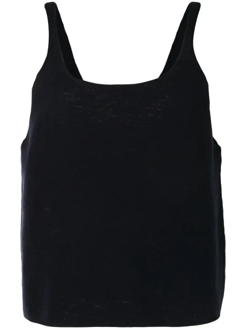 Tibi scoop neck boiled wool sweater Blue F120BO6304