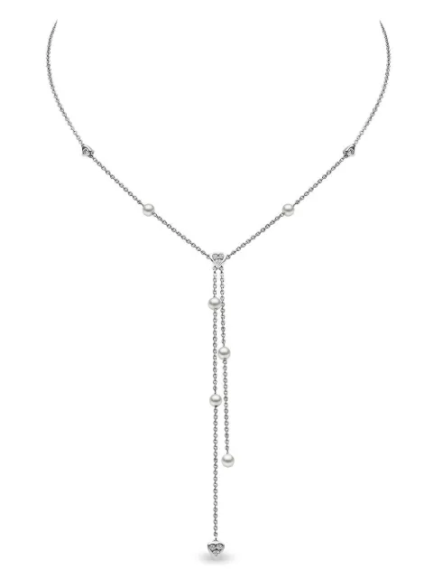 Yoko London 18kt white gold diamond pearl Trend necklace Silver Q2092NLET7F