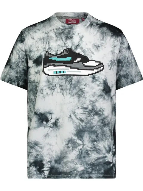 Mostly Heard Rarely Seen 8-Bit sneaker tie-dye print T-shirt Black MHEB02BAT07