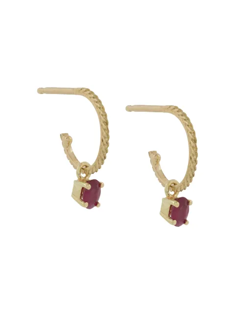 Wouters & Hendrix Gold 18kt yellow gold ruby Canale Grande hoop earrings Gold EGC029YG
