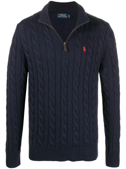 Polo Ralph Lauren cable knit half-zip jumper Blue 710810841001
