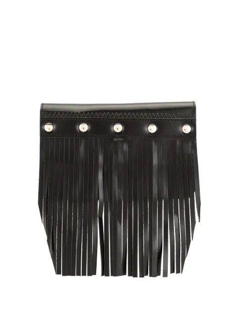 Comme Des Garçons Wallet fringe-detail leather wallet Black OZK9130511