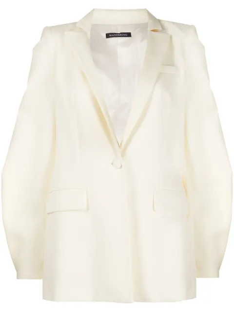 Wandering balloon-sleeve blazer Neutrals WGW20102