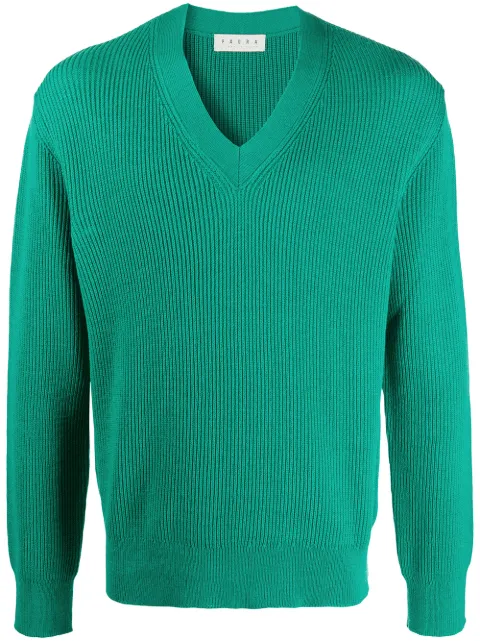 Paura V-neck knitted jumper Green 04DP9011M04700