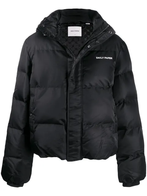 Daily Paper logo-print down jacket Black 2021129