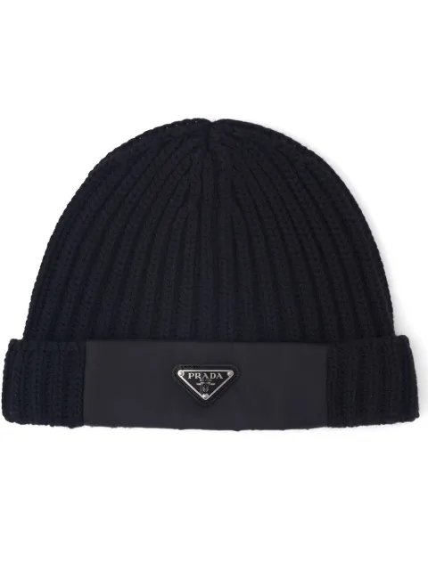 Prada Re-nylon gabardine and wool cap Black UMD446S2021WTO