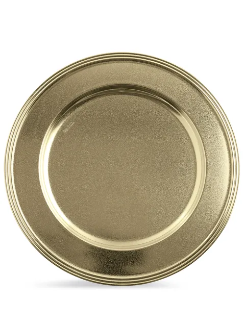 Sambonet Avenue stripe-edge plate (31cm) Gold 54033P31
