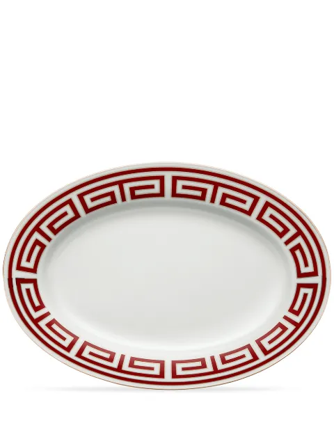 GINORI 1735 Labirinto oval serving platter (40cm) Red 004RG00FVS130010400G00125300