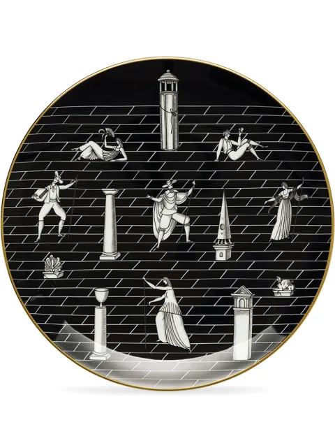 GINORI 1735 Passeggiata Archeologica wall plate (33cm) Black 020RG00FPT000010330G00122600