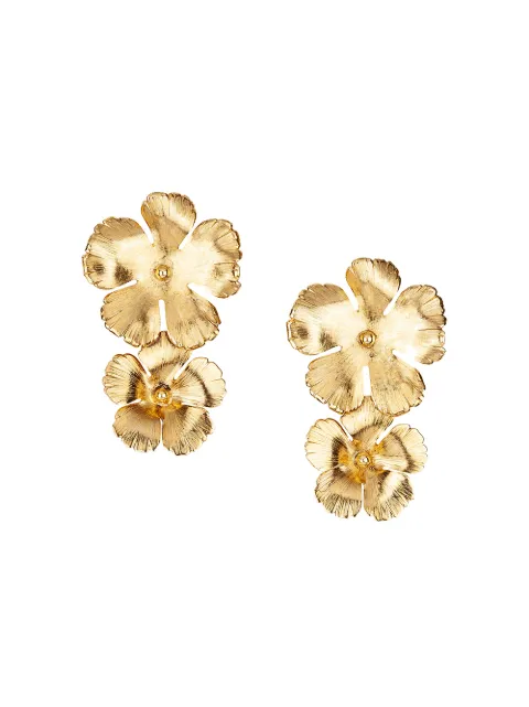 Jennifer Behr Collette floral drop earrings Gold 111RB4GOLD