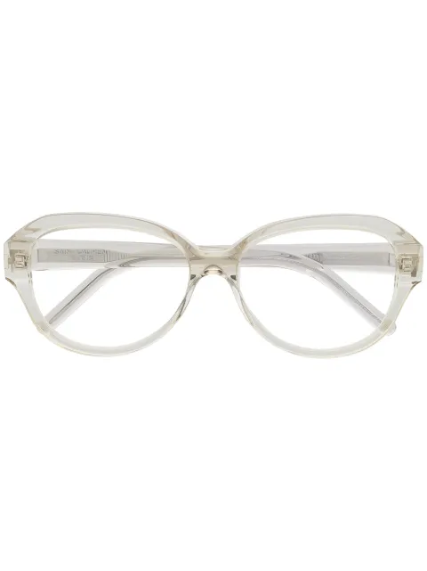 Saint Laurent Eyewear SL411 round-frame glasses White SL411