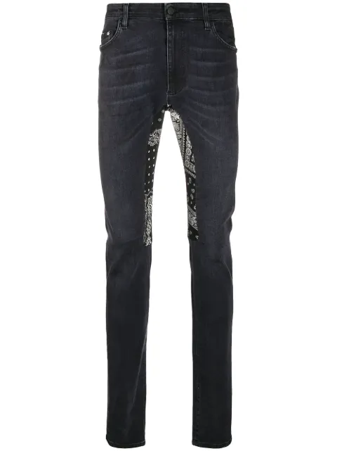 Alchemist bandana detail skinny-fit jeans Black ALMGFW20MP03