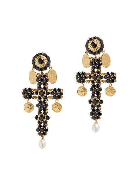 Dolce & Gabbana 18K yellow gold Sicily sapphire earrings Gold WEDC2GW0001