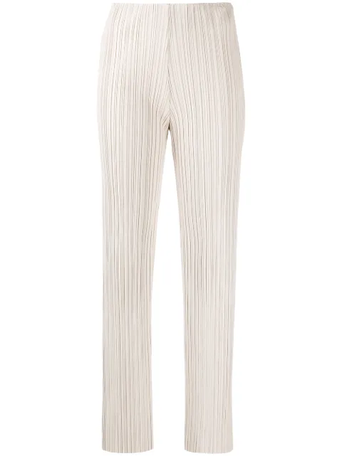 Nanushka straight-leg pleated trousers Neutrals NW20PFPA02871