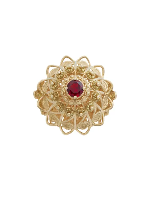 Dolce & Gabbana 18K yellow gold Filigree rhodolite garnet ring Gold WRJP1GWROD1