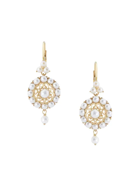 Dolce & Gabbana pearl-embellished hook earrings Gold WEFS3GWPEA1