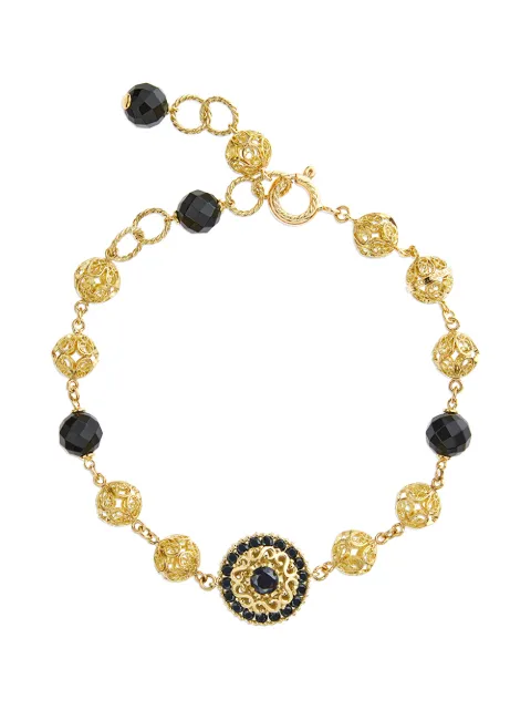 Dolce & Gabbana 18K yellow gold Sicily jade and sapphire bracelet Gold WBKS1GWSABK