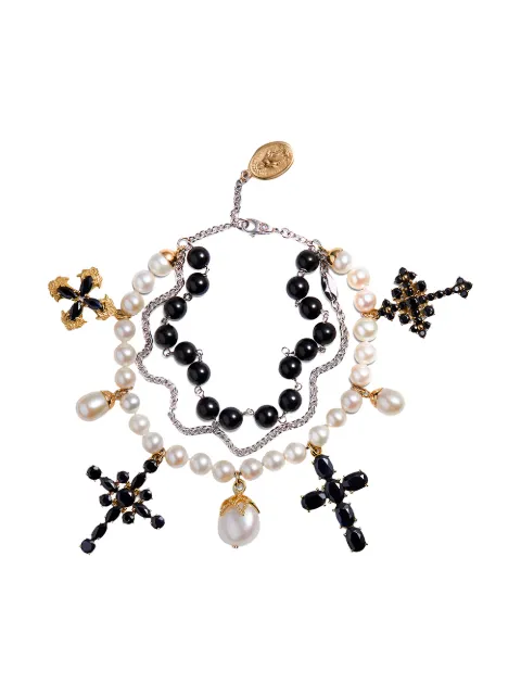 Dolce & Gabbana 18K white and yellow gold Sicily sapphire bracelet Gold WBDS4GW0001