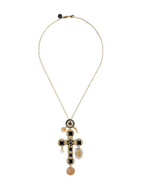Dolce & Gabbana Sicily necklace in 18-karat yellow gold with black sapphires Gold WADC1GW0001