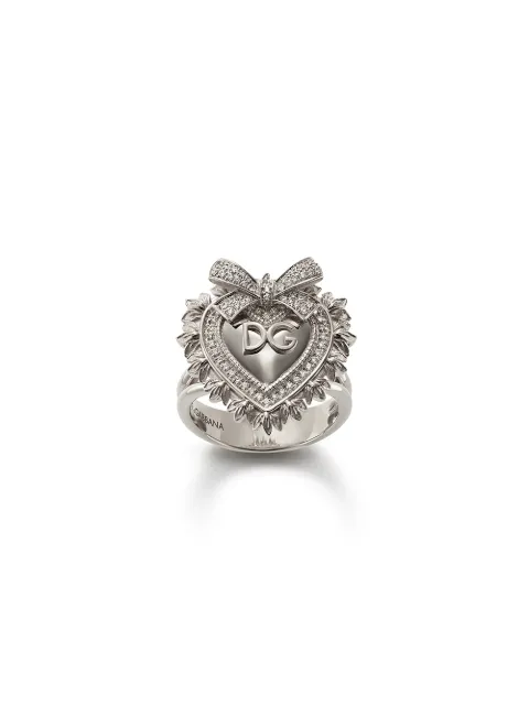 Dolce & Gabbana 18K white gold Devotion diamond ring Silver WRLD1GWDWWH