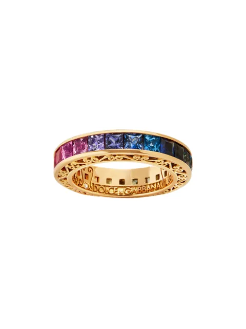 Dolce & Gabbana 18K yellow gold Rainbow sapphire ring Gold WRLB1GWMIX1