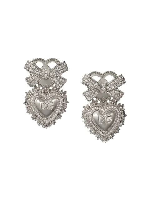 Dolce & Gabbana 18K white gold Devotion diamond earrings Silver WELD1GWDWW3
