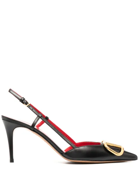 Valentino Garavani VLogo Signature slingback heeled pumps Black WS0R01DSH