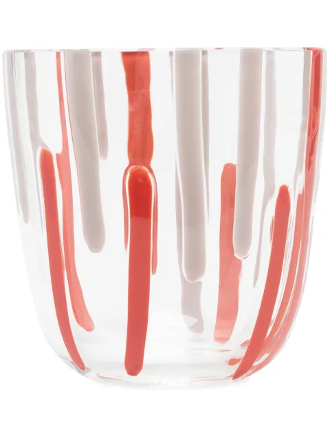 Carlo Moretti abstract stripe print glass White 182021