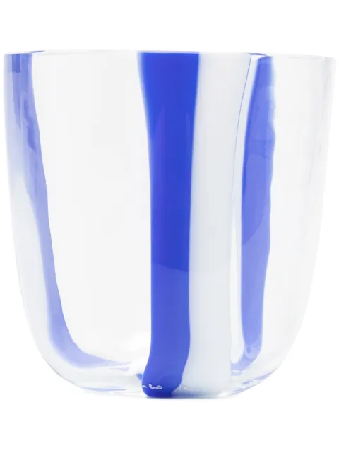 Carlo Moretti abstract stripe print glass White 152021CT