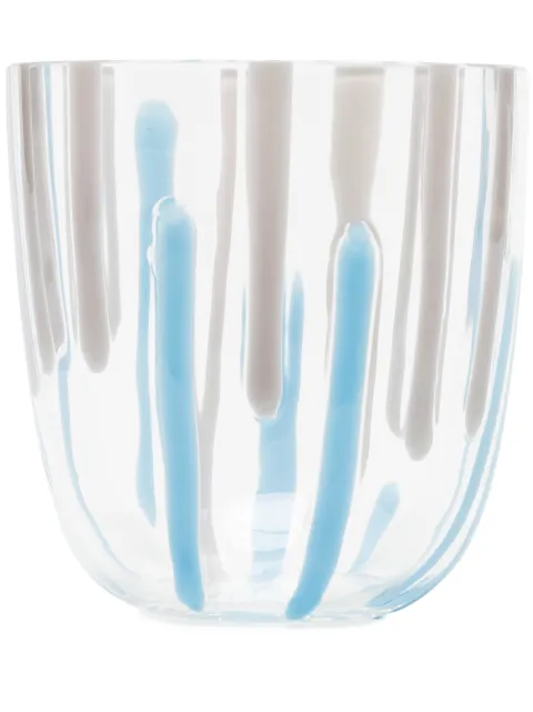 Carlo Moretti abstract stripe print glass White 182025