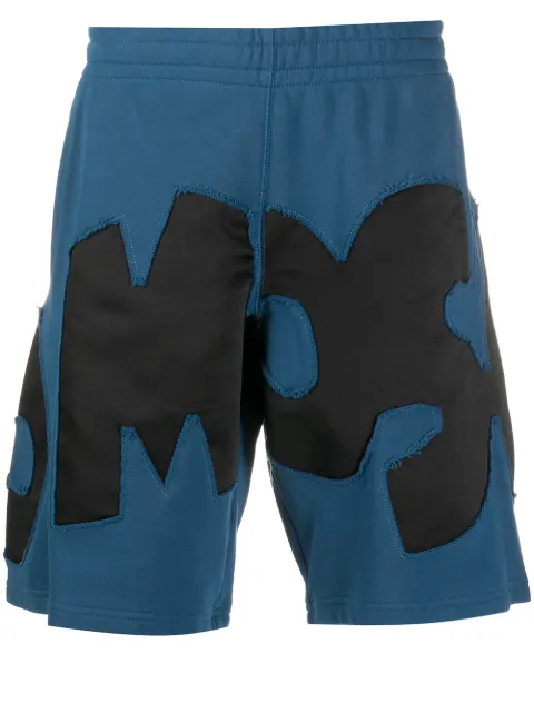 Moschino logo-appliqued track shorts Blue A03337027