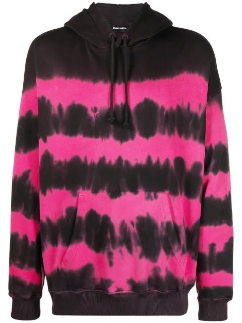 Diesel tie-dye printed hoodie Black A018580IAZQ