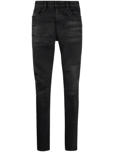 Diesel D-Amny mid-rise slim-fit jeans Black A00712009PZ