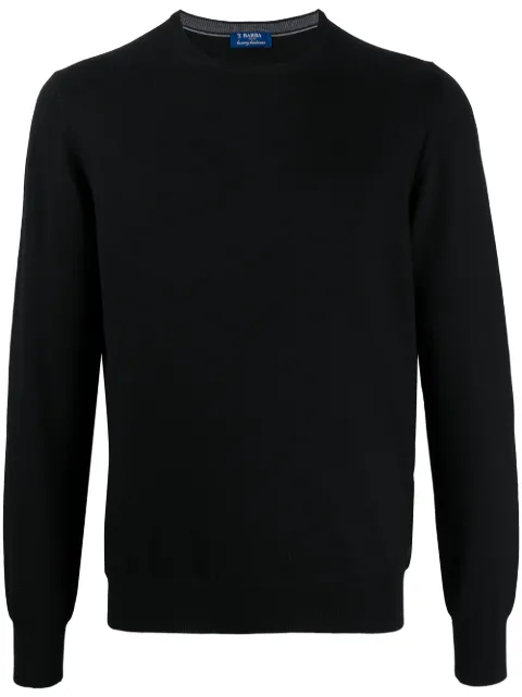 Barba round neck jumper Black 1429055567