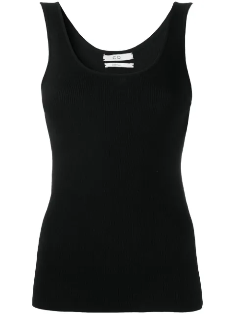 Co slim-fit knitted tank top Black 8202BCM