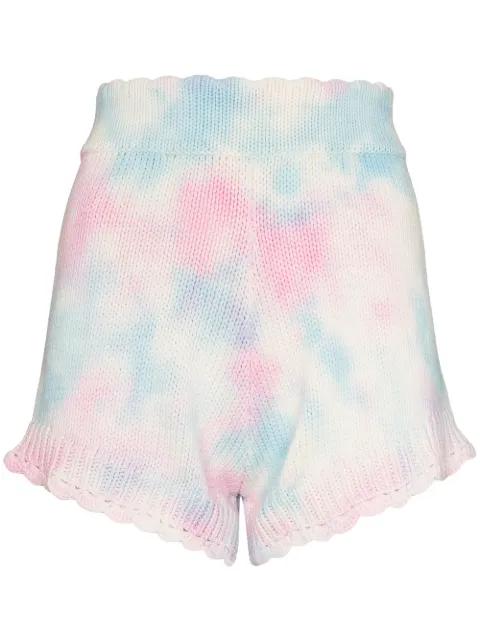 LoveShackFancy Karissa knitted tie-dye shorts Pink LK506771STAYATHOMESWEATER