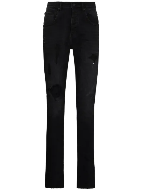 Purple Brand ripped detail jeans Black PBP002BLRBLR