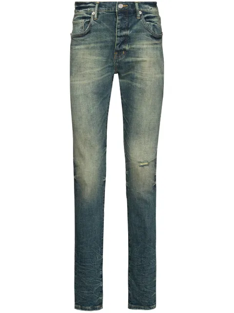 Purple Brand low-rise straight-leg jeans Blue P001TMD