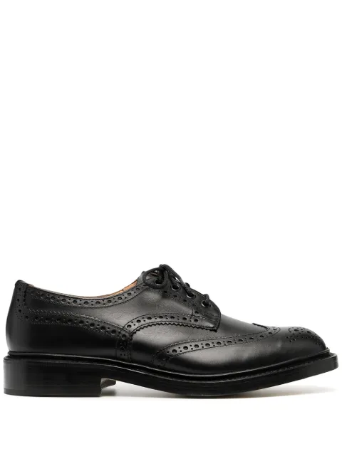 Tricker's lace-up leather derby shoes Black 563367
