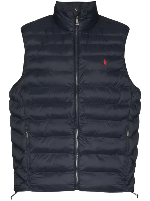 Polo Ralph Lauren logo-embroidered puffer gilet Blue 710810898007